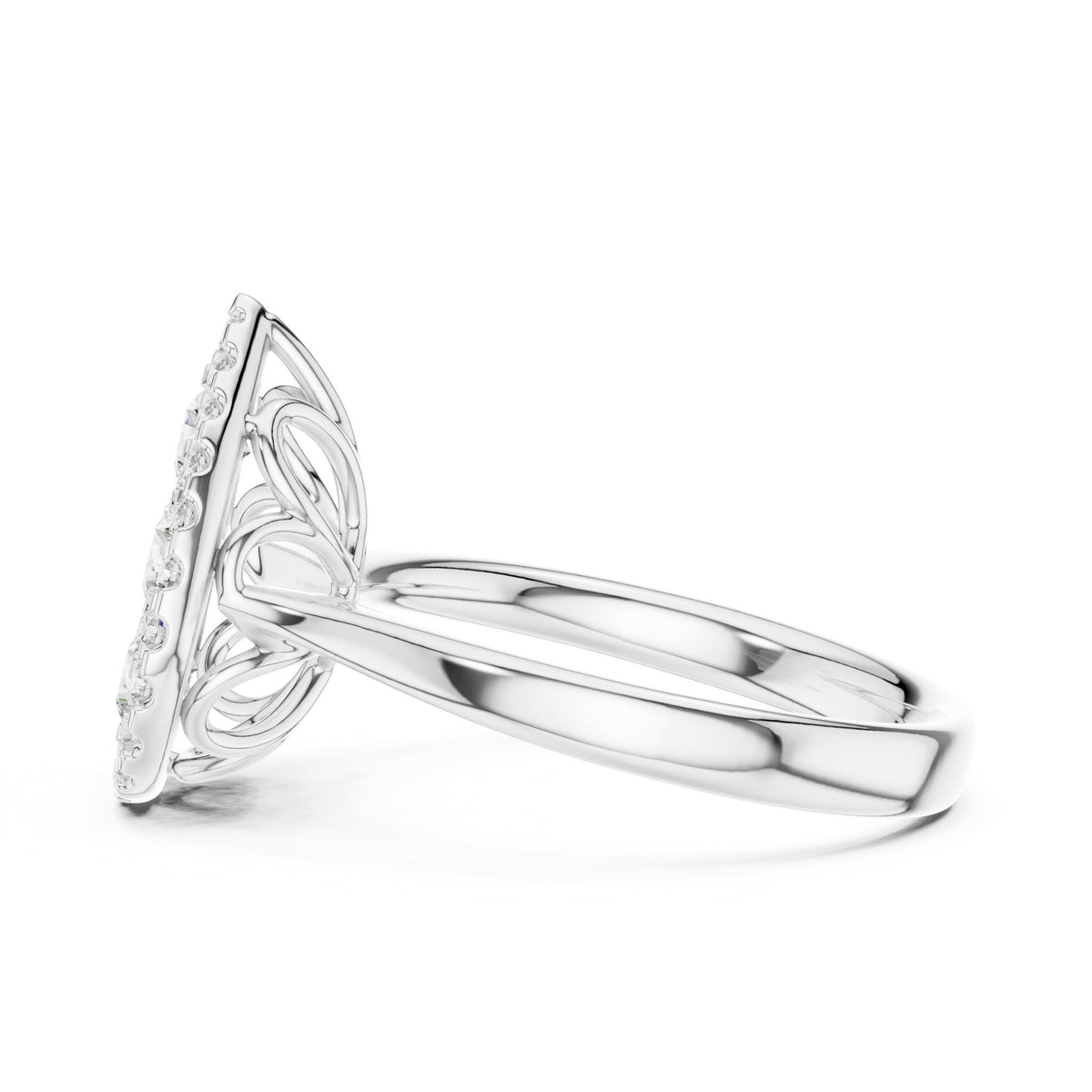 Pear Halo Lab Grown Diamond Engagement Ring