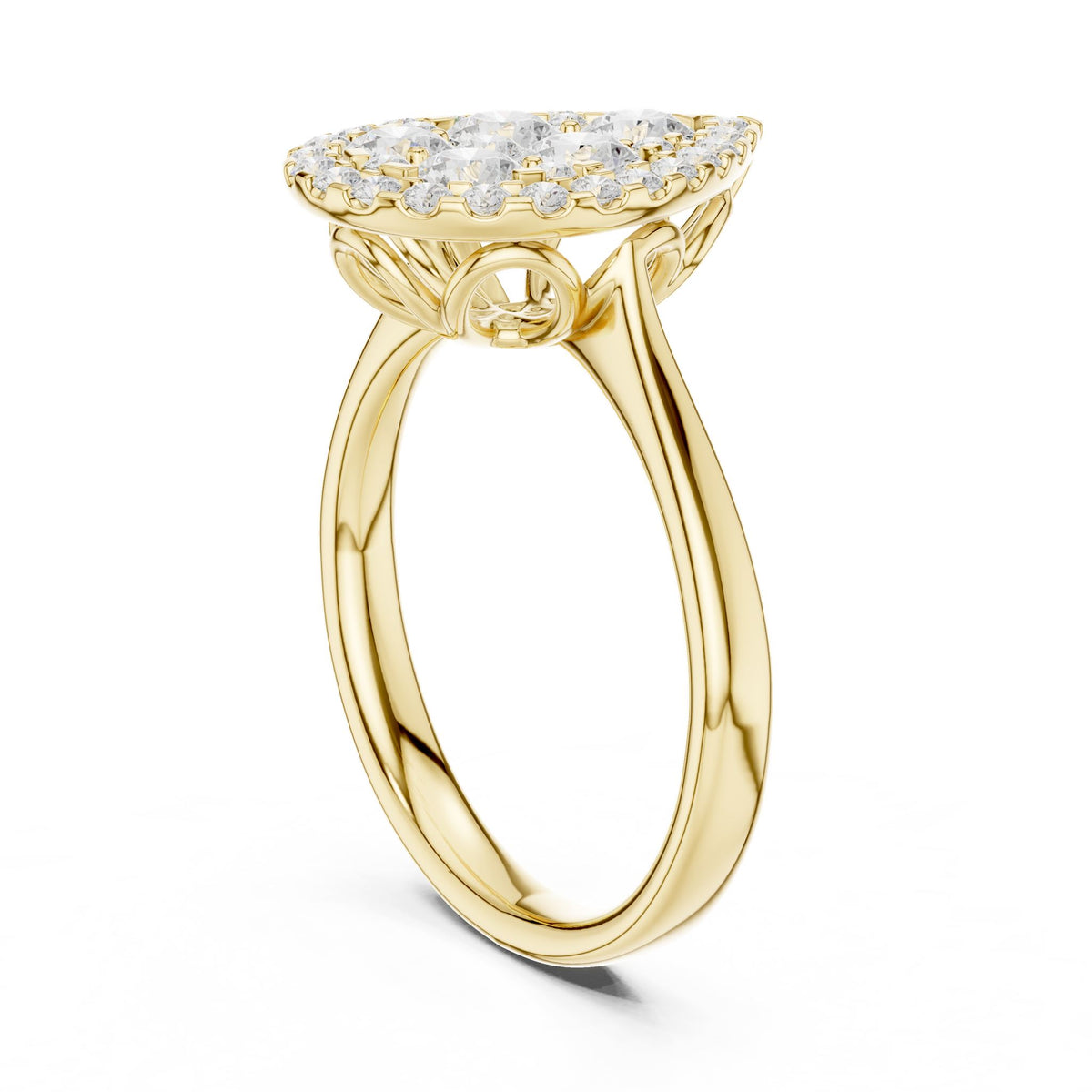 Pear Halo Lab Grown Diamond Engagement Ring