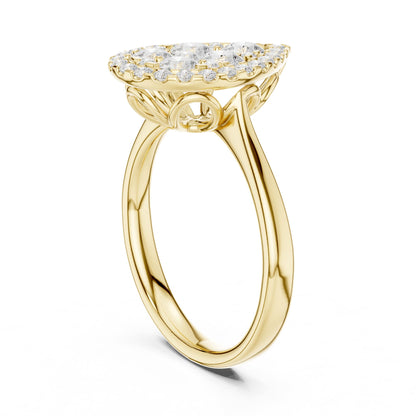 Pear Halo Lab Grown Diamond Engagement Ring