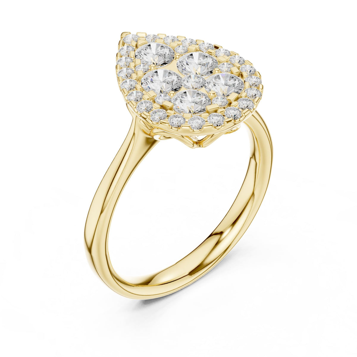 Pear Halo Lab Grown Diamond Engagement Ring