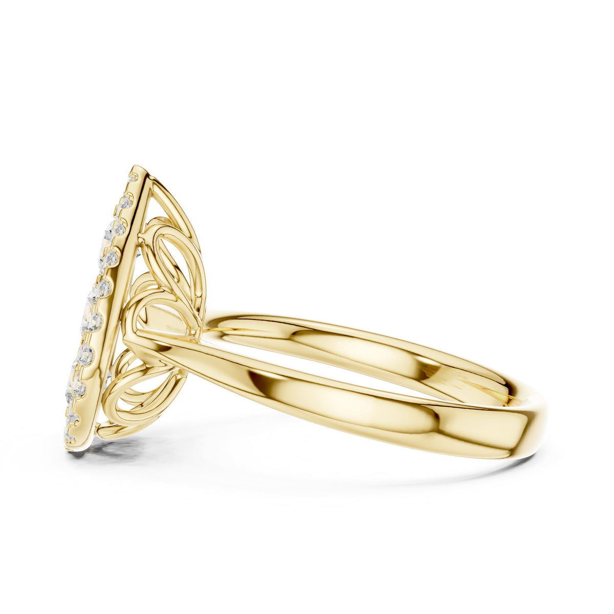 Pear Halo Lab Grown Diamond Engagement Ring