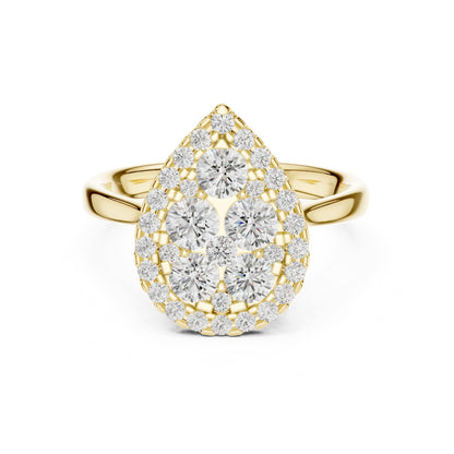 Pear Halo Lab Grown Diamond Engagement Ring