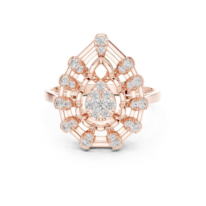 Pear Halo Lab Grown Diamond Engagement Ring