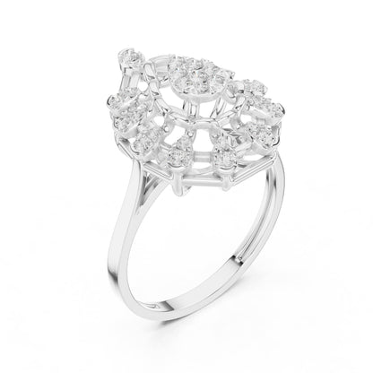Pear Halo Lab Grown Diamond Engagement Ring