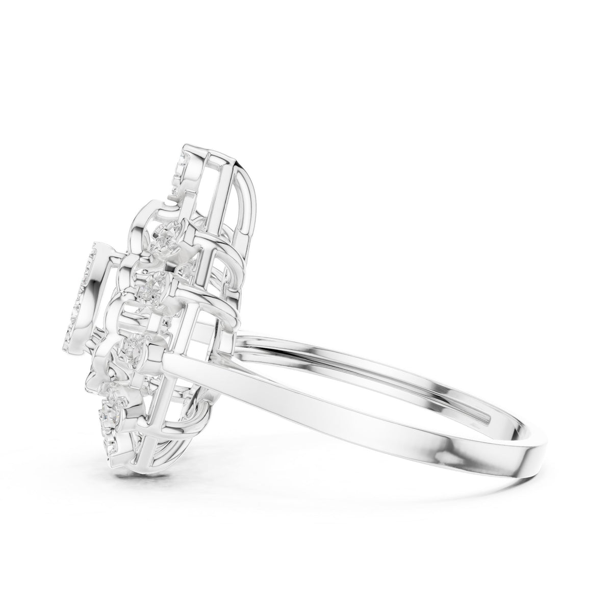 Pear Halo Lab Grown Diamond Engagement Ring