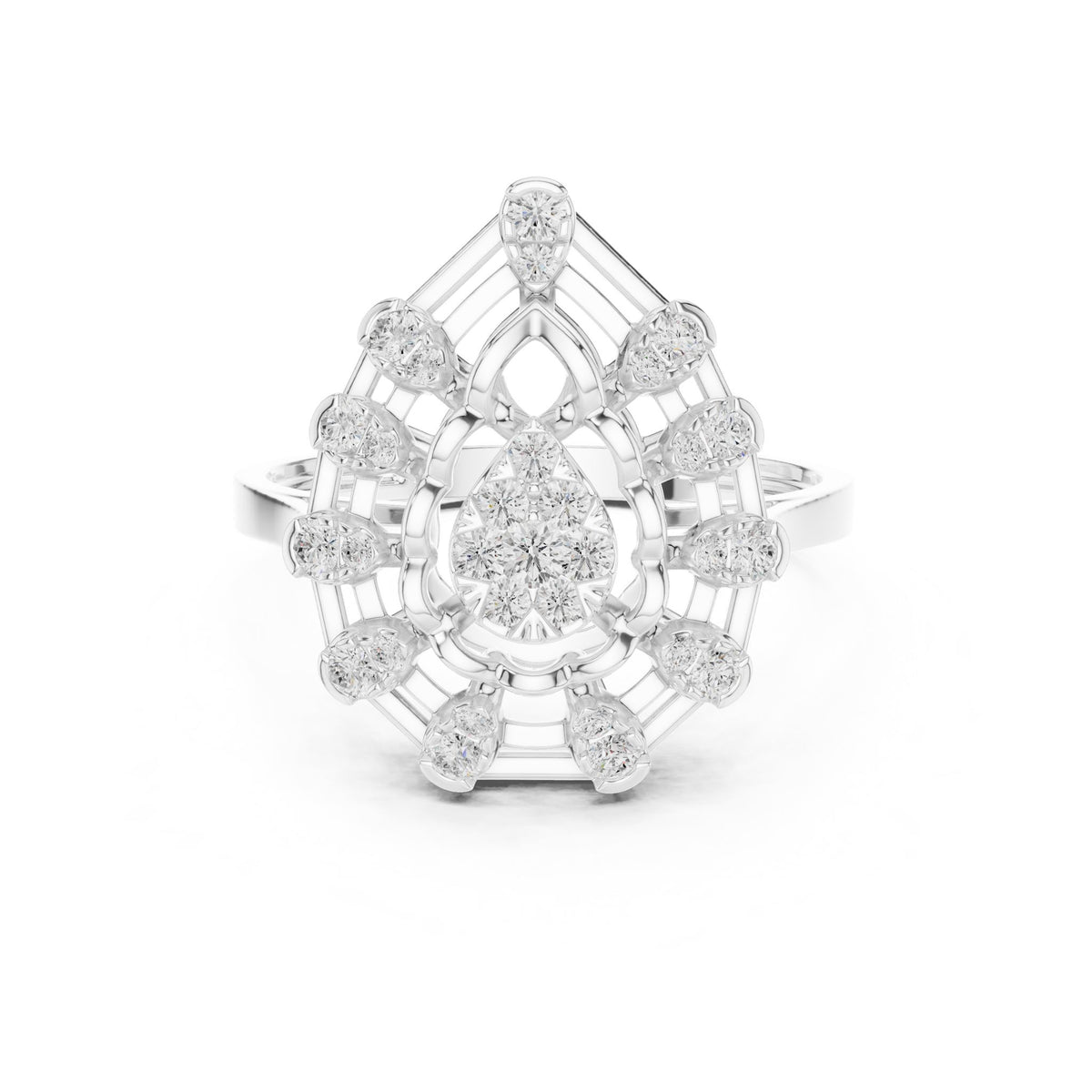Pear Halo Lab Grown Diamond Engagement Ring