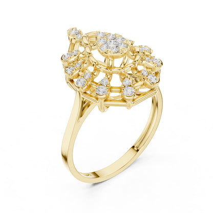 Pear Halo Lab Grown Diamond Engagement Ring