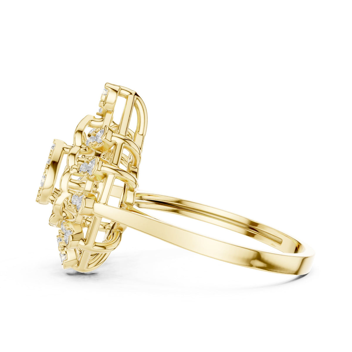 Pear Halo Lab Grown Diamond Engagement Ring