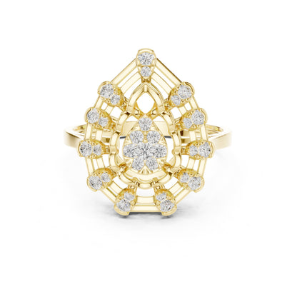 Pear Halo Lab Grown Diamond Engagement Ring
