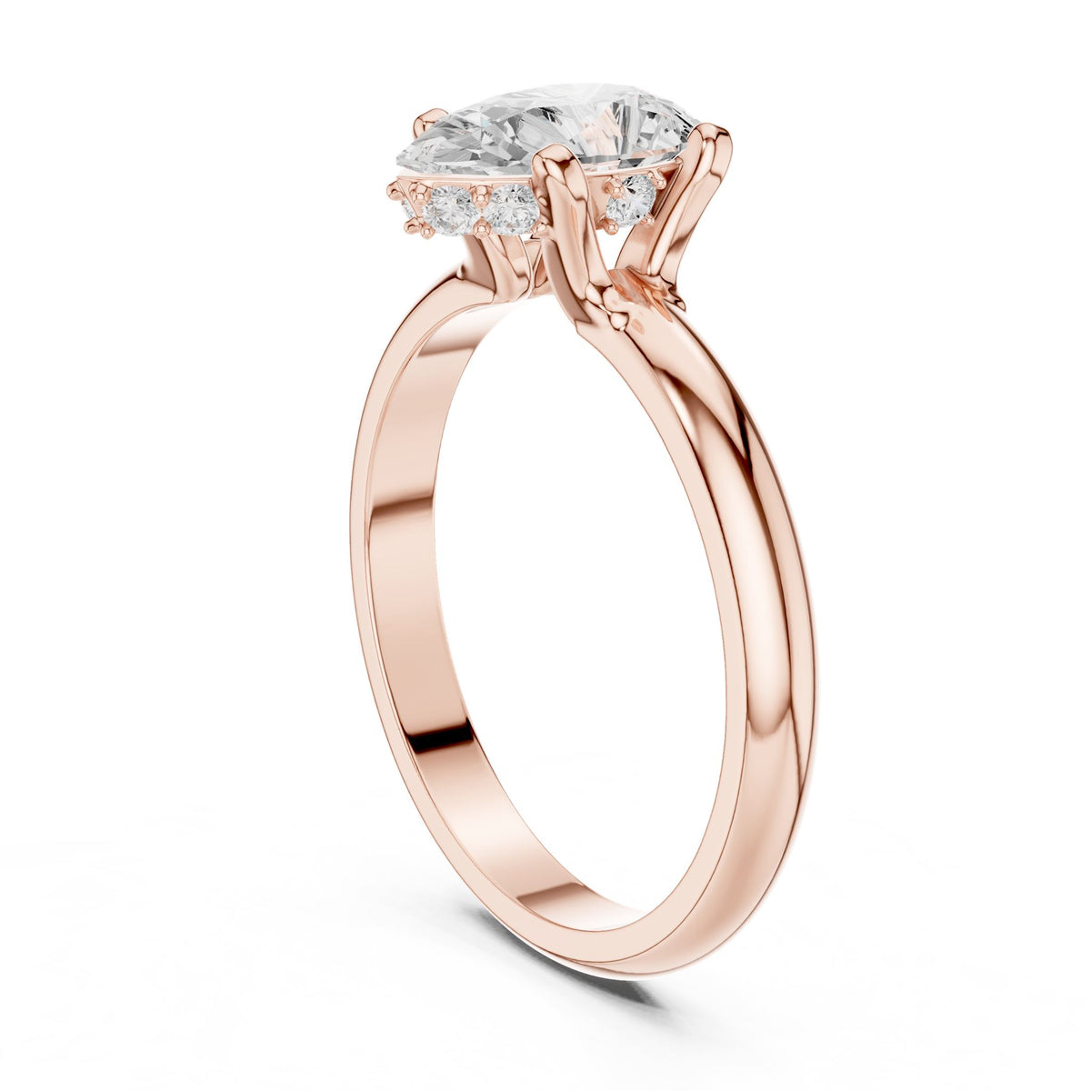 Pear Hidden Halo Lab Grown Diamond Engagement Ring