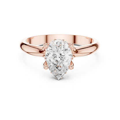 Pear Hidden Halo Lab Grown Diamond Engagement Ring