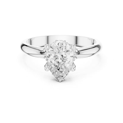 Pear Hidden Halo Lab Grown Diamond Engagement Ring