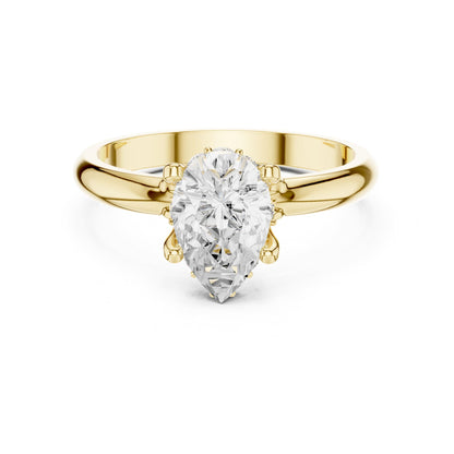 Pear Hidden Halo Lab Grown Diamond Engagement Ring