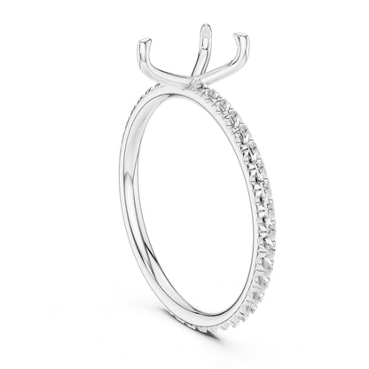 Pear Pave Lab Grown Diamond Engagement Ring
