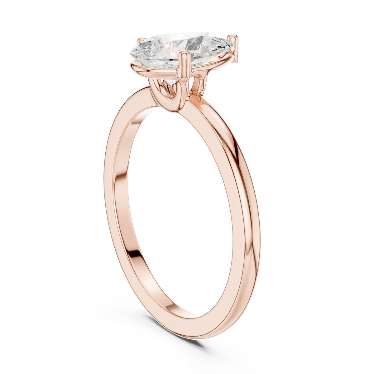 Pear Solitaire Lab Grown Diamond Engagement Ring