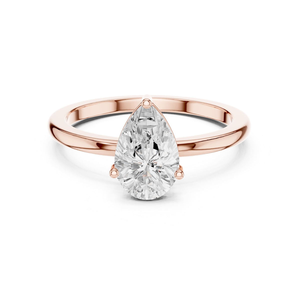 Pear Solitaire Lab Grown Diamond Engagement Ring