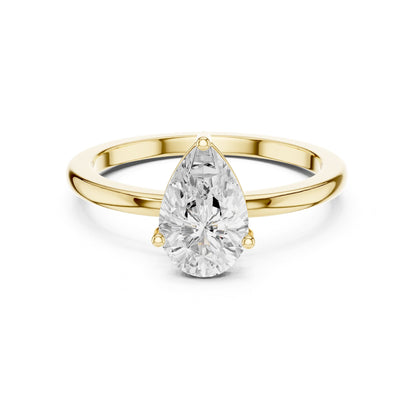 Pear Solitaire Lab Grown Diamond Engagement Ring