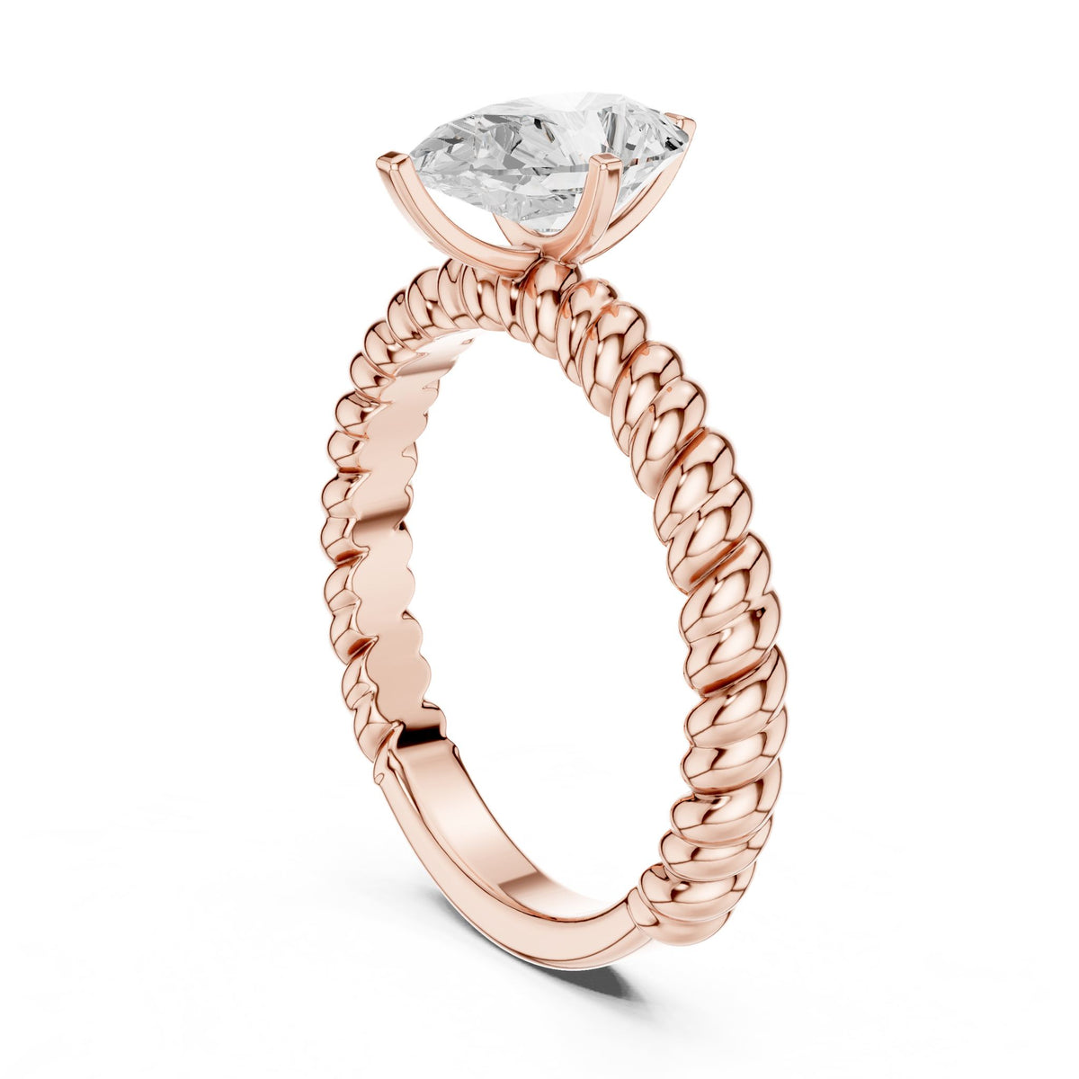 Pear Solitaire Lab Grown Diamond Engagement Ring