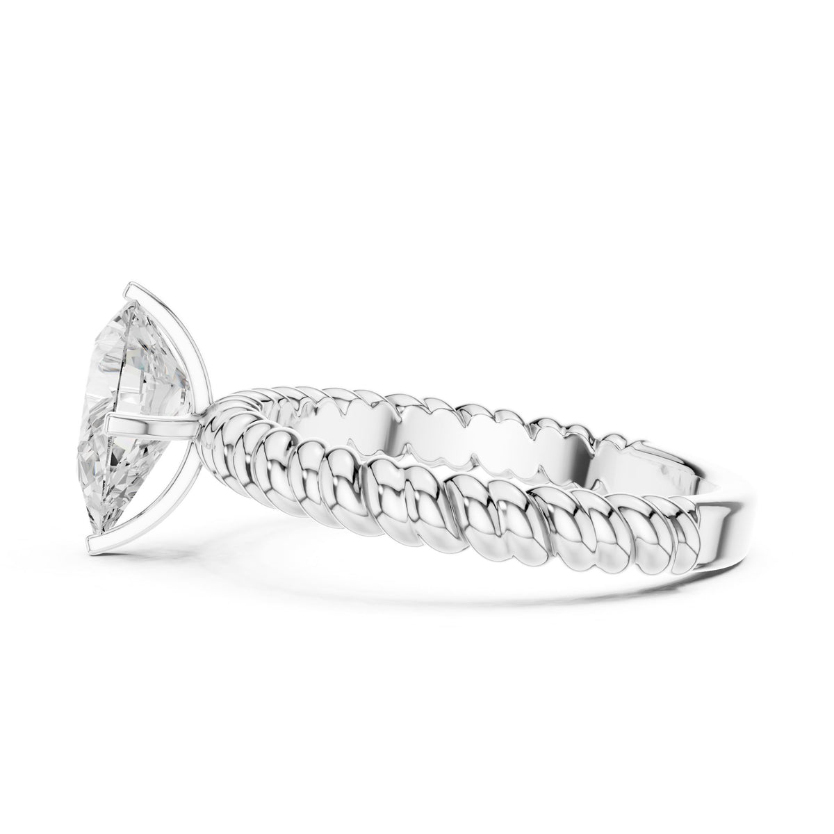 Pear Solitaire Lab Grown Diamond Engagement Ring