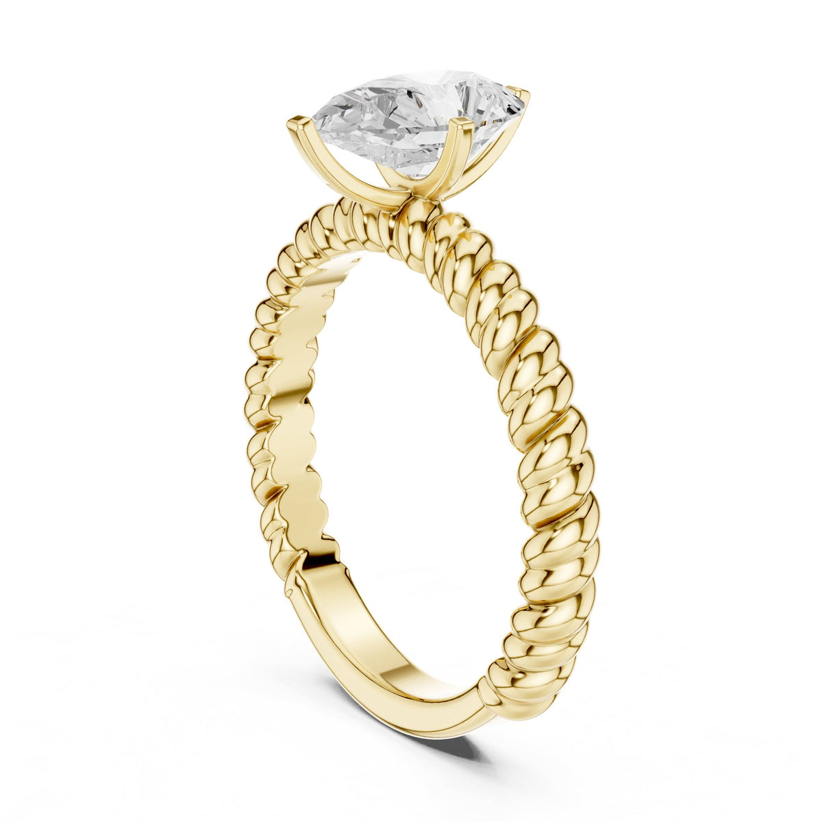 Pear Solitaire Lab Grown Diamond Engagement Ring