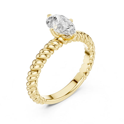 Pear Solitaire Lab Grown Diamond Engagement Ring