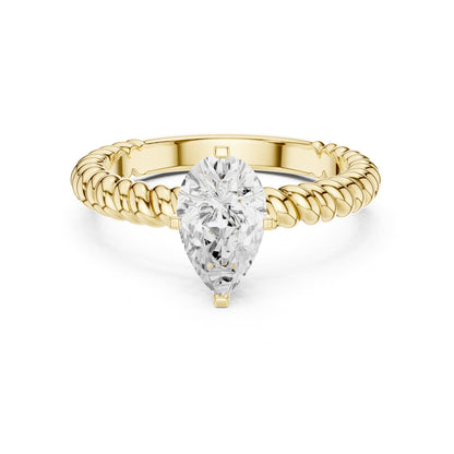Pear Solitaire Lab Grown Diamond Engagement Ring