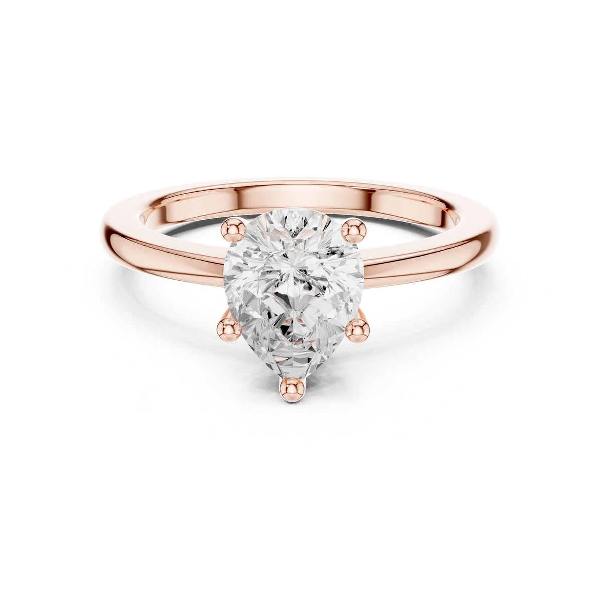Pear Solitaire Lab Grown Diamond Engagement Ring