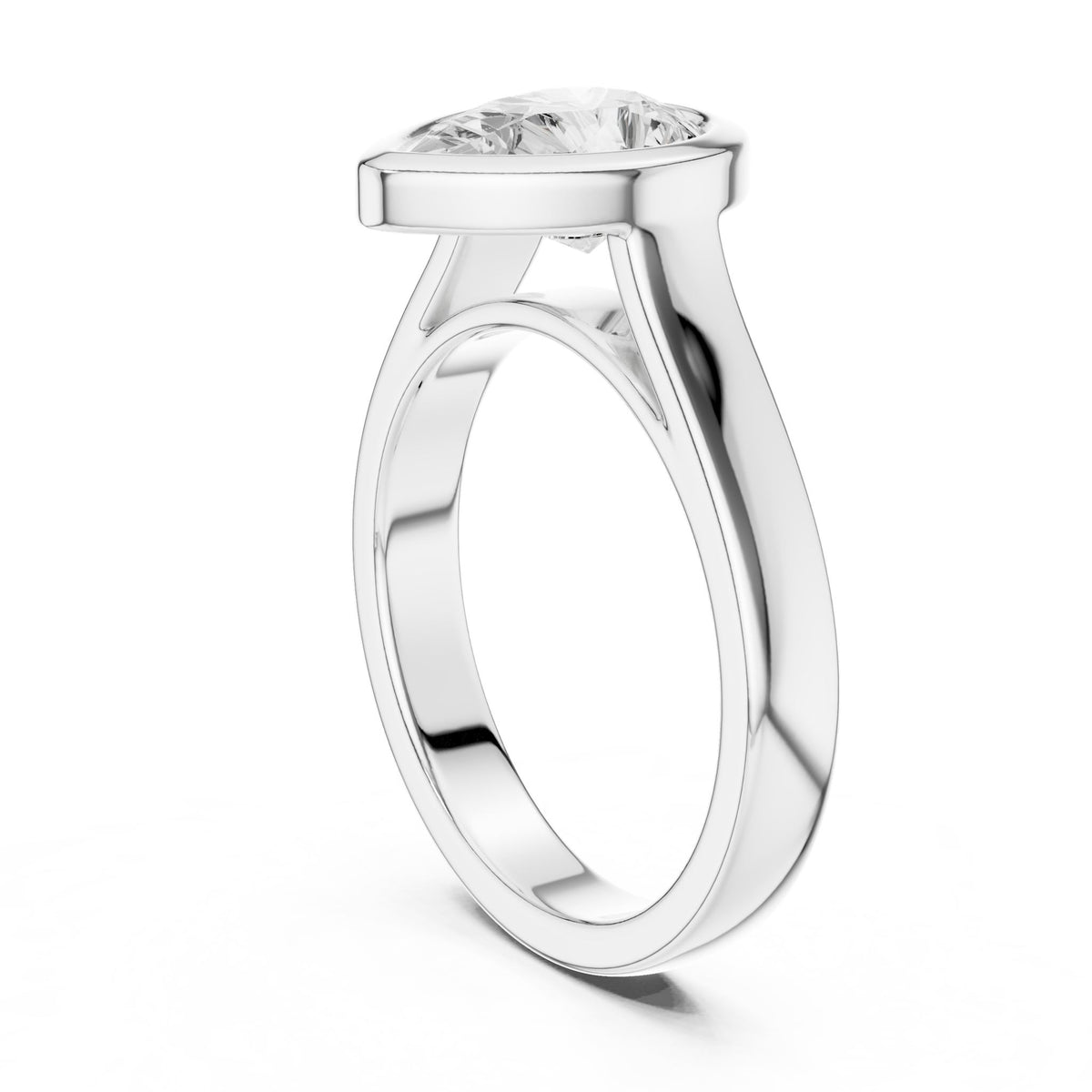 Pear Solitaire Lab Grown Diamond Engagement Ring