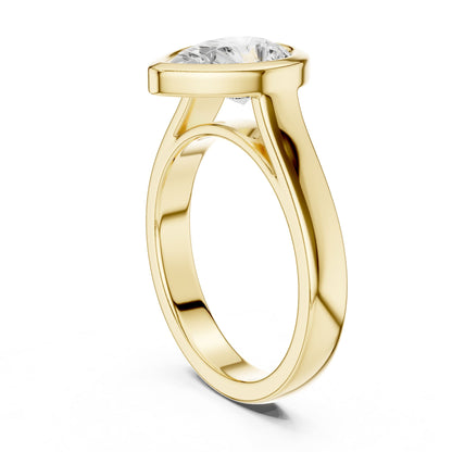 Pear Solitaire Lab Grown Diamond Engagement Ring