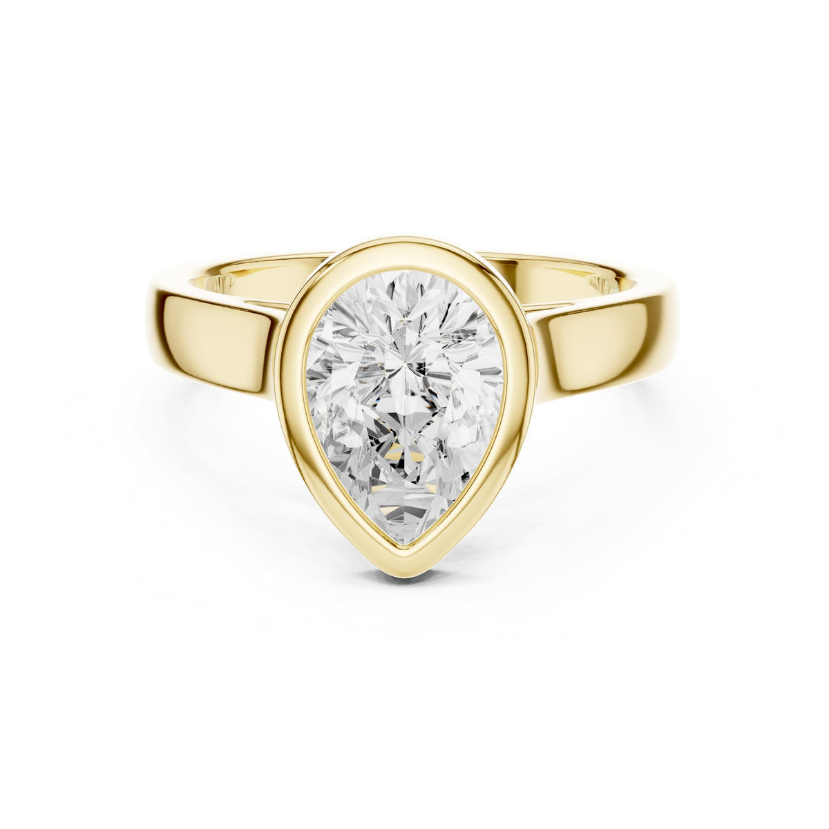Pear Solitaire Lab Grown Diamond Engagement Ring