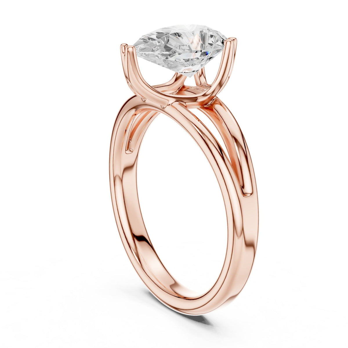 Pear Solitaire Lab Grown Diamond Engagement Ring