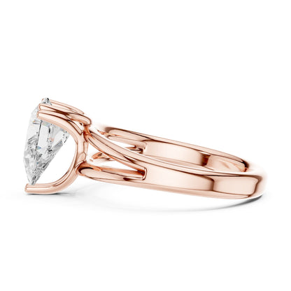 Pear Solitaire Lab Grown Diamond Engagement Ring