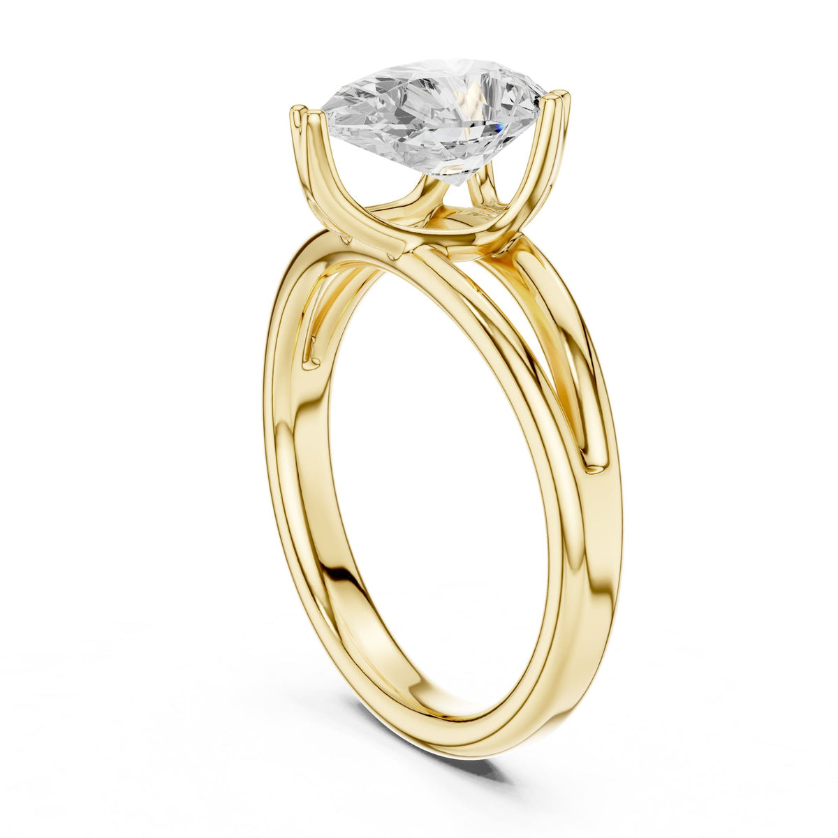 Pear Solitaire Lab Grown Diamond Engagement Ring