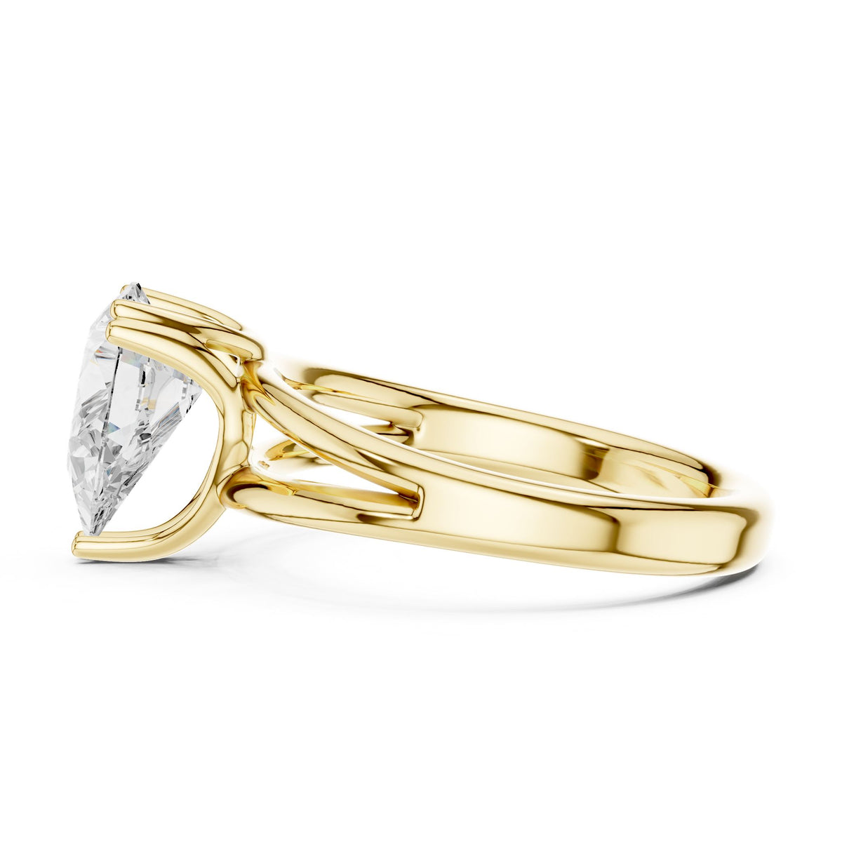 Pear Solitaire Lab Grown Diamond Engagement Ring