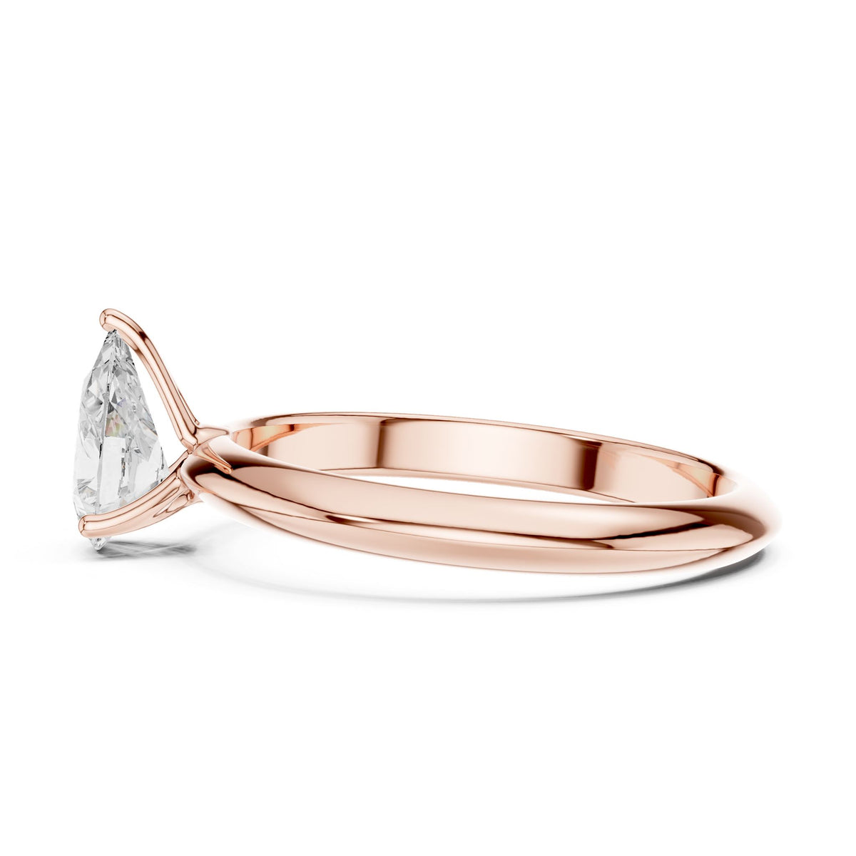 Pear Solitaire Lab Grown Diamond Engagement Ring