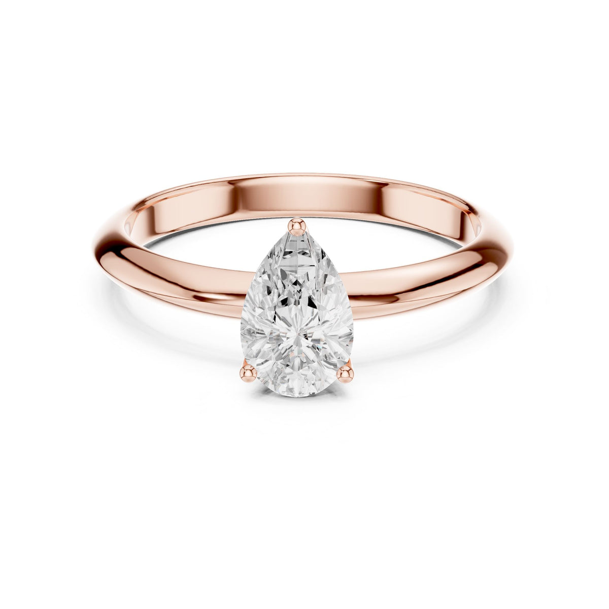Pear Solitaire Lab Grown Diamond Engagement Ring