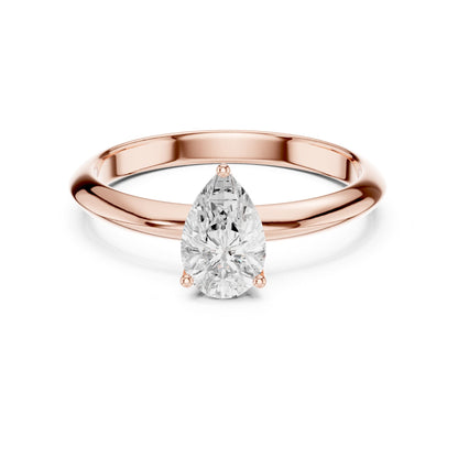 Pear Solitaire Lab Grown Diamond Engagement Ring