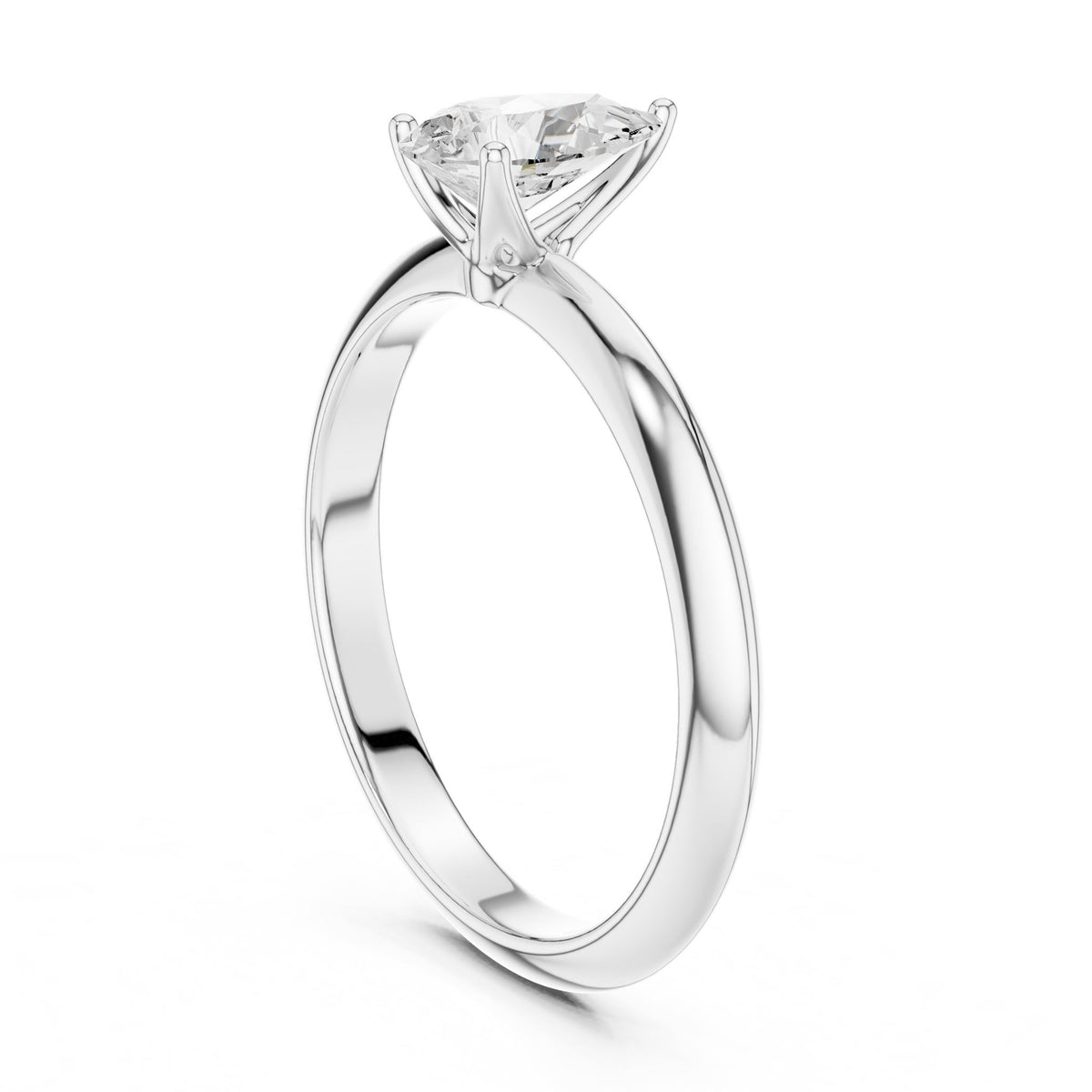 Pear Solitaire Lab Grown Diamond Engagement Ring