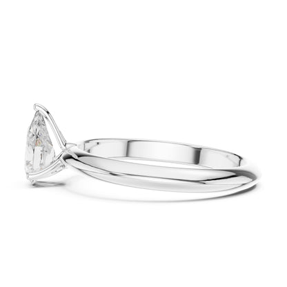 Pear Solitaire Lab Grown Diamond Engagement Ring