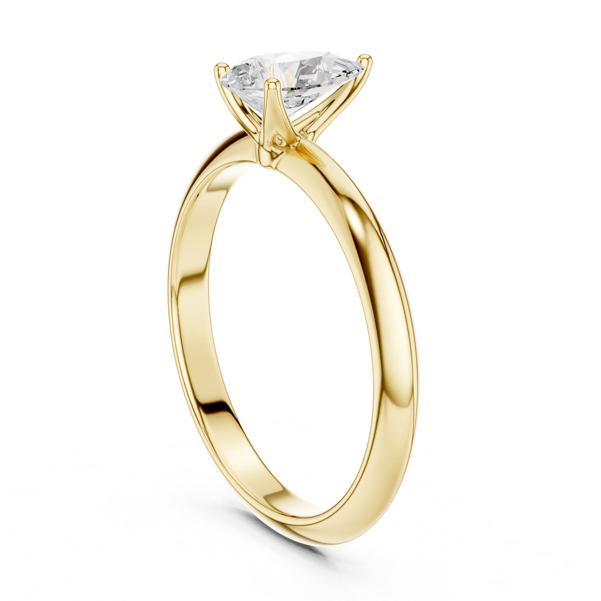 Pear Solitaire Lab Grown Diamond Engagement Ring