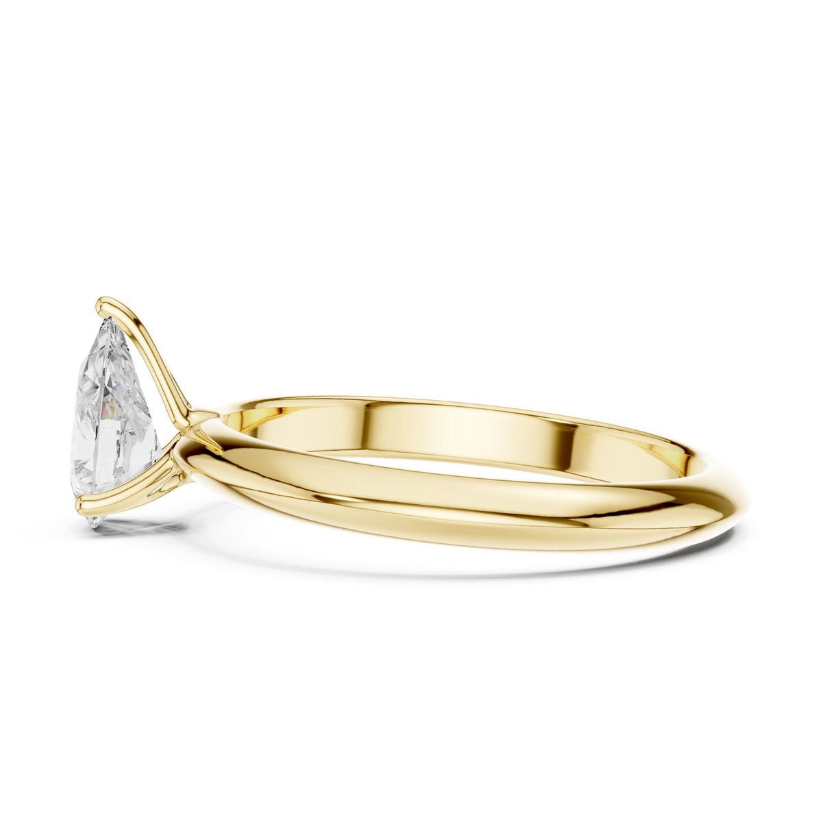 Pear Solitaire Lab Grown Diamond Engagement Ring