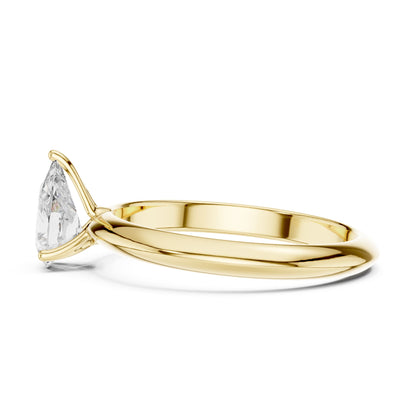 Pear Solitaire Lab Grown Diamond Engagement Ring