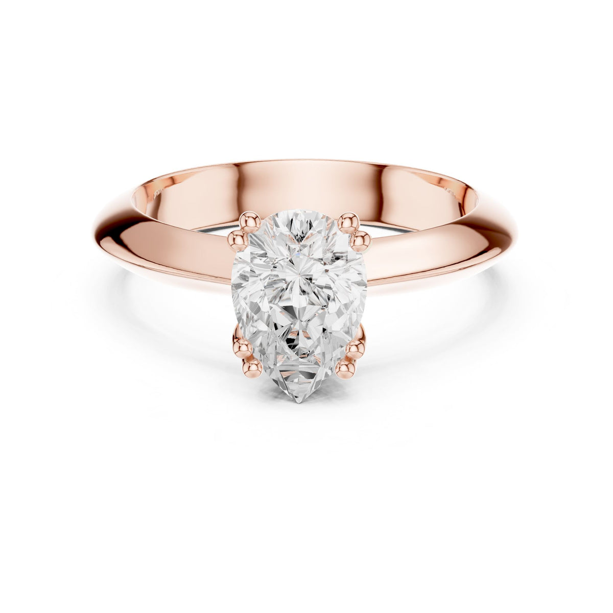 Pear Solitaire Lab Grown Diamond Engagement Ring