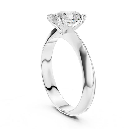 Pear Solitaire Lab Grown Diamond Engagement Ring