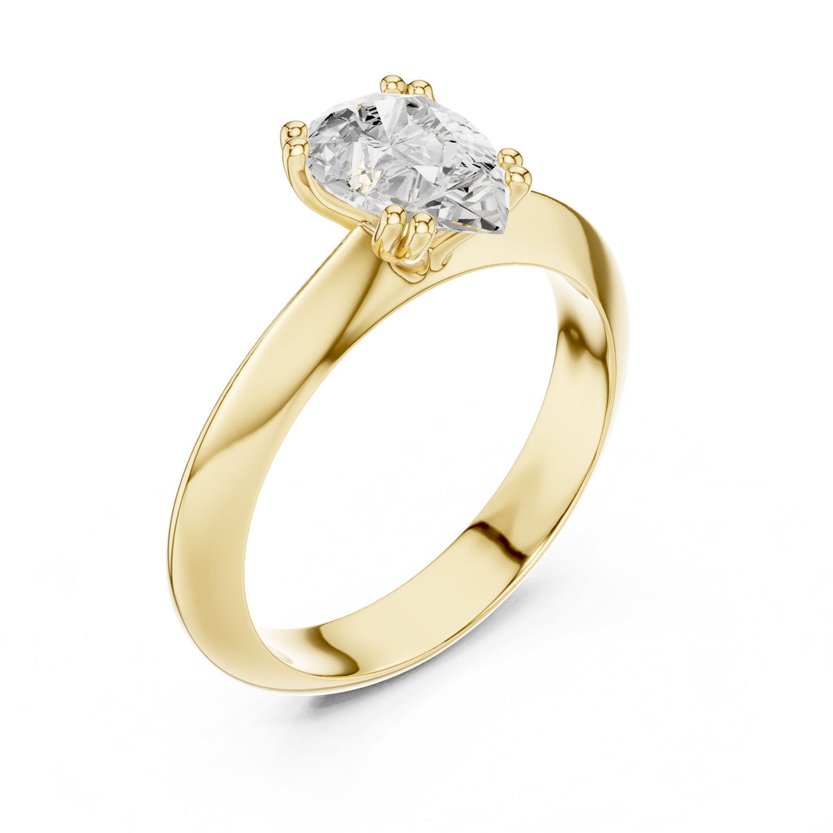 Pear Solitaire Lab Grown Diamond Engagement Ring