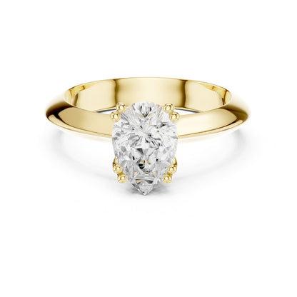 Pear Solitaire Lab Grown Diamond Engagement Ring