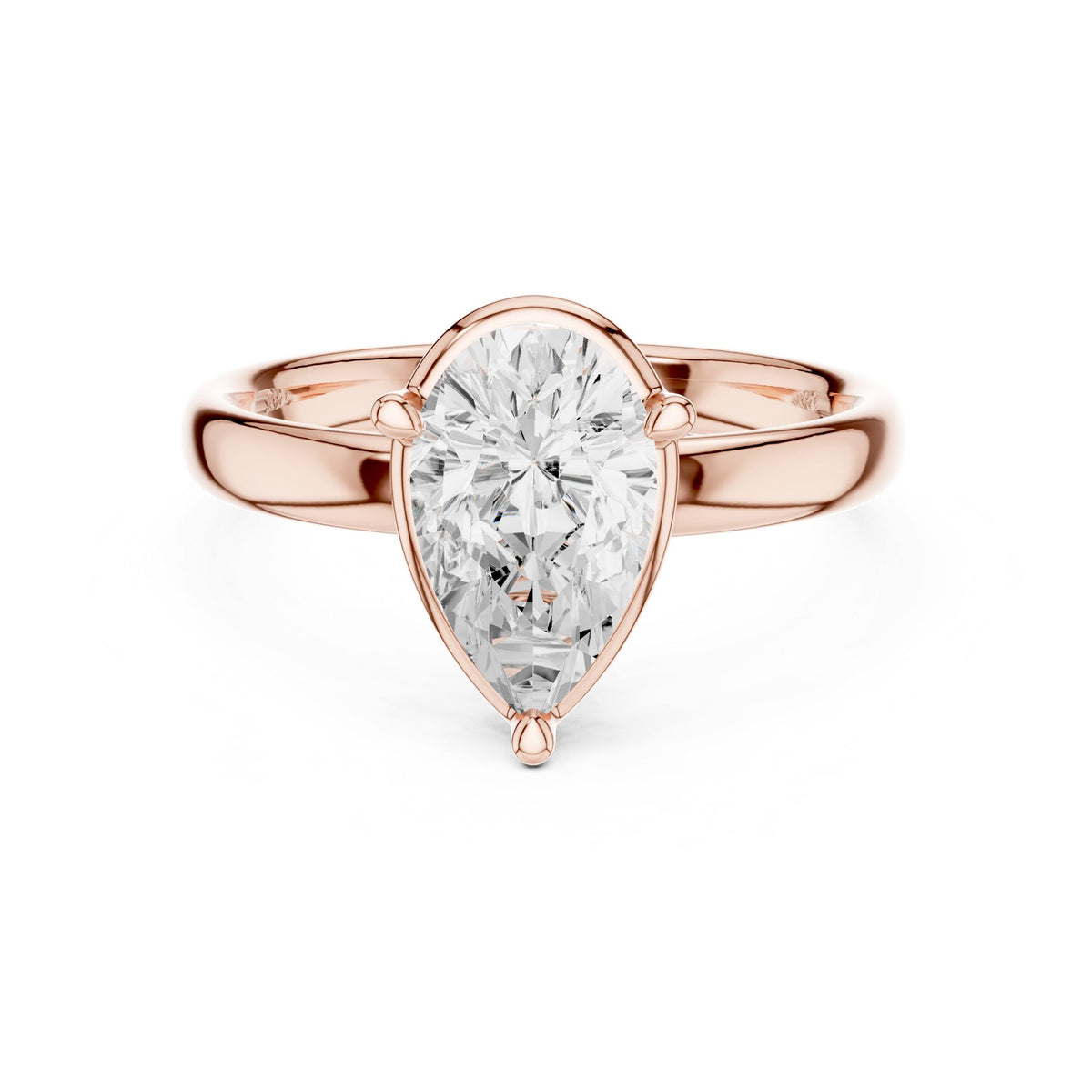 Pear Solitaire Lab Grown Diamond Engagement Ring