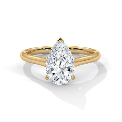 Pear Solitaire Lab Grown Diamond Engagement Ring