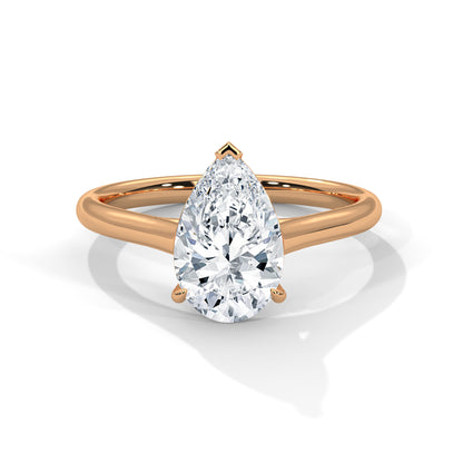 Pear Solitaire Lab Grown Diamond Engagement Ring