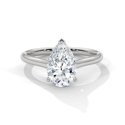 Pear Solitaire Lab Grown Diamond Engagement Ring